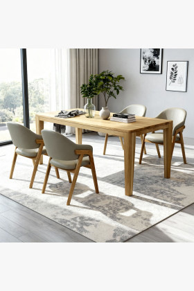 Jídelní set York & Beny – elegancia a komfort z masívneho dubu